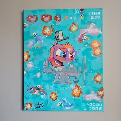 Alleycat blue (acrylic) 11x14