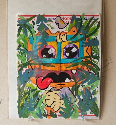 ALLEYCAT priority cat 3  (acrylic) 8x10