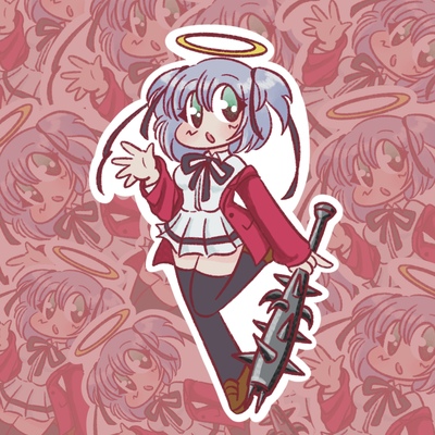 Violent angel sticker