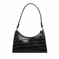 Minimalist Crocodile Pattern Faux Leather Short Shoulder Strap Mini Bag  y2K, 90s Ootd  - Thumbnail 8