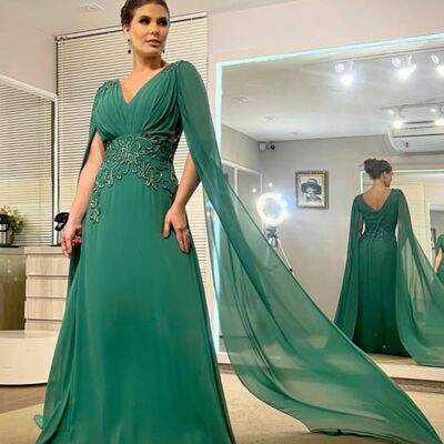 Green mother of the bride/groom dresses beading crsytals evening gowns wedding guest dress