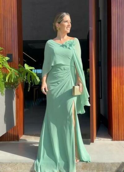 Green Mother Of The Bride/Groom Dresses Simple Evening Gowns Wedding Guest Dress