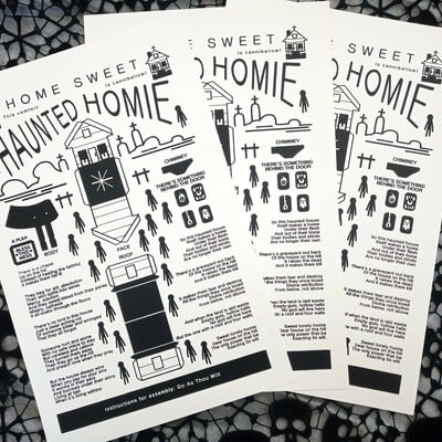 Haunted homie paper toy