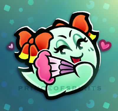 (Holo) Lady Bow Paper Mario Print