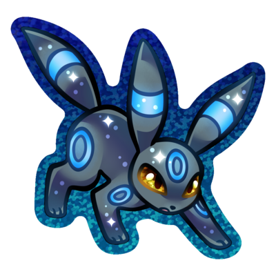 Glitter Shiny Umbreon Vinyl Sticker