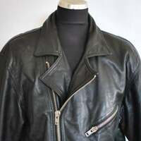 MEN'S BIKER leather jacket , motorcycle leather jacket - Thumbnail 4