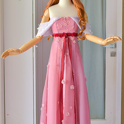 Giselle princess pink dress cosplay costume