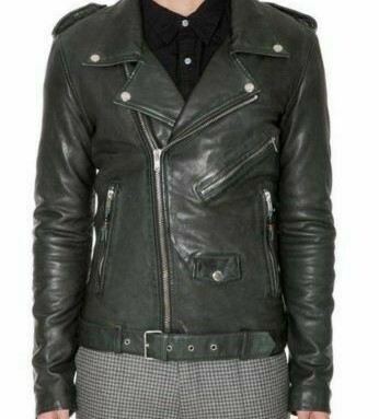 New Men's Genuine Lambskin Leather Slim Fit Biker Motorcycle Jacket