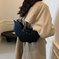 Halloween Black Bat Crossbody Bag - Thumbnail 5