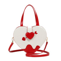 Amor Heart Shaped Leather Bag - Thumbnail 1