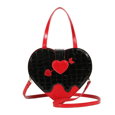 Amor heart shaped leather bag