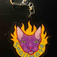 Cat or Hot Sauce Keychain! - Thumbnail 2