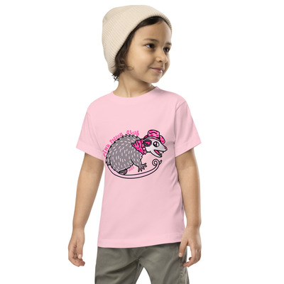 Pink possum club toddler short sleeve tee