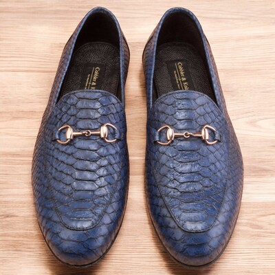  Men's Waterproof Loafers Handmade Formal Business Shoes, Dress Shoes, Round Toe Work Shoes,