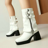 Chic Side Zipper Up Pant Boots - Thumbnail 2