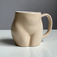 Handmade Ceramic Women's Coffee Mug – 400ml Unique Design with Optional Pubic Detail - Thumbnail 3