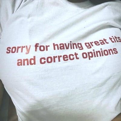 Free shipping-sorry for having great tit* and correct opinions tee - Thumbnail 1