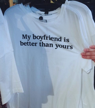 Free Shipping-MY BOYFRIEND IS BETTER THAN YOURS TEE