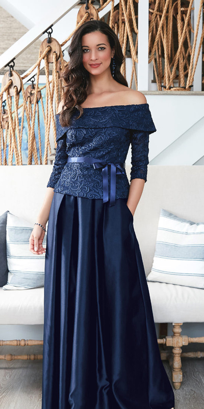 Royal Blue Mother Of The Bride/Groom Dresses Simple Two Pieces Lace Evening Gowns Wedding Guest Dress 