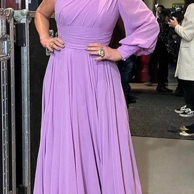 Violet mother of the bride/groom dresses simple evening gowns wedding guest dress 