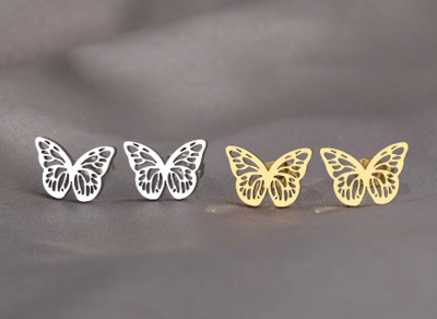  Delicate Butterfly Stud Earrings