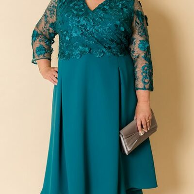 Blue mother of the bride/groom dresses simple lace ankle-length evening gowns wedding guest dress 