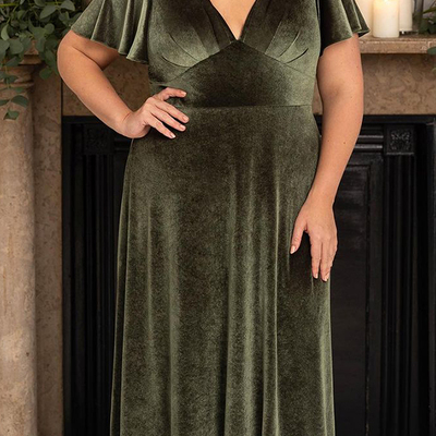 Plus size mother of the bride/groom dresses simple evening gowns wedding guest dress 