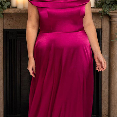 Red mother of the bride/groom dresses simple evening gowns wedding guest dress 