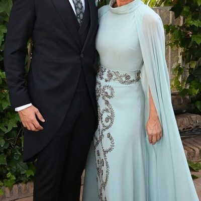 Simple mother of the bride/groom dresses blue appliques evening gowns wedding guest dress 