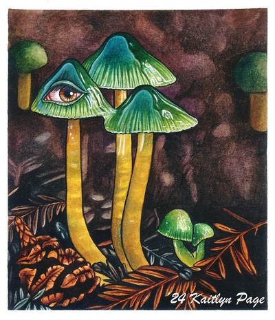 "Parrot Waxaps" Print