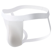 2PK Gay men's sexy underwear mesh gauze pouch cut-out butt-lifter underpants double thong G6004-SD - Thumbnail 8