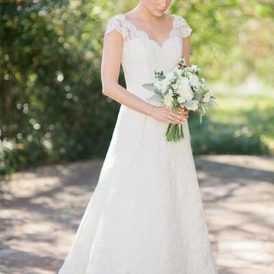 Simple beach long sleeve boho lace wedding dress bridal gowns - Thumbnail 1