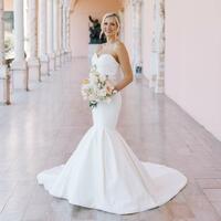 Simple Mermaid Beach Wedding Dress Bridal Gowns - Thumbnail 3