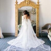 Elephant Mermaid Beach Lace Appliques  Wedding Dress Bridal Gowns - Thumbnail 1