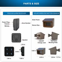 Driveway alarm home security solar power wireless burglar alarm kits - Thumbnail 1
