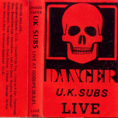  u.k. subs* ‎– live at gossips 28-9-81 (cassette)