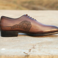 Crafted Leather Handmade Men Brown Leather Oxford Dress Shoes Classic Last - Thumbnail 2