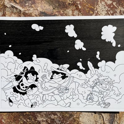 The wizerd original art - title page (spread)