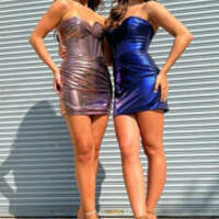 Sexy Royal Blue Strapless Keyhole Metallic Tight Homecoming Dress Short Prom Dress - Thumbnail 6