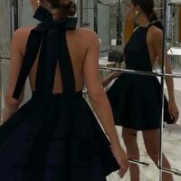 Elegant Sexy Halter Backless Short Graduation Party Dress For Women - Thumbnail 1