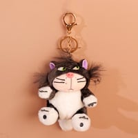 Funny Lucifer Cat Doll Plush Keychain - Thumbnail 4