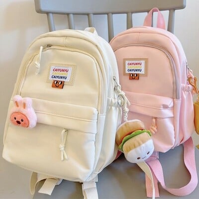 Pastel color mori girl school backpack