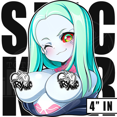 4" vinyl stickers: rebecca