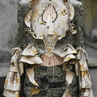 Gothic Gold Tassels Flare Sleeve Jacket - Thumbnail 2