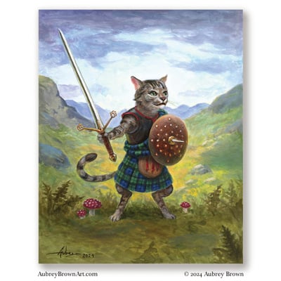 "claymore cat" 8x10 print