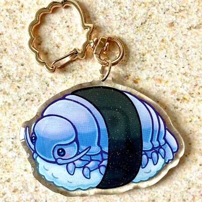 Isopod sushi keychain