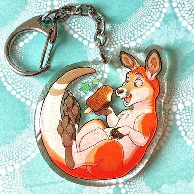 Kangaroo ice cream keychain