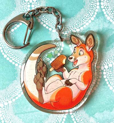 Kangaroo Ice Cream Keychain