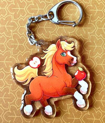 Horse Apples Keychain