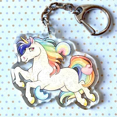 Unicorn cereal keychain